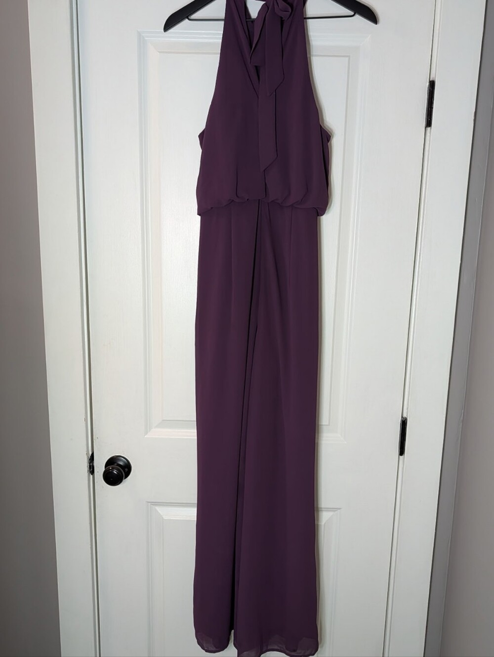 Lulu's Plum Halter Wide-Leg Jumpsuit - Picture 8 of 8